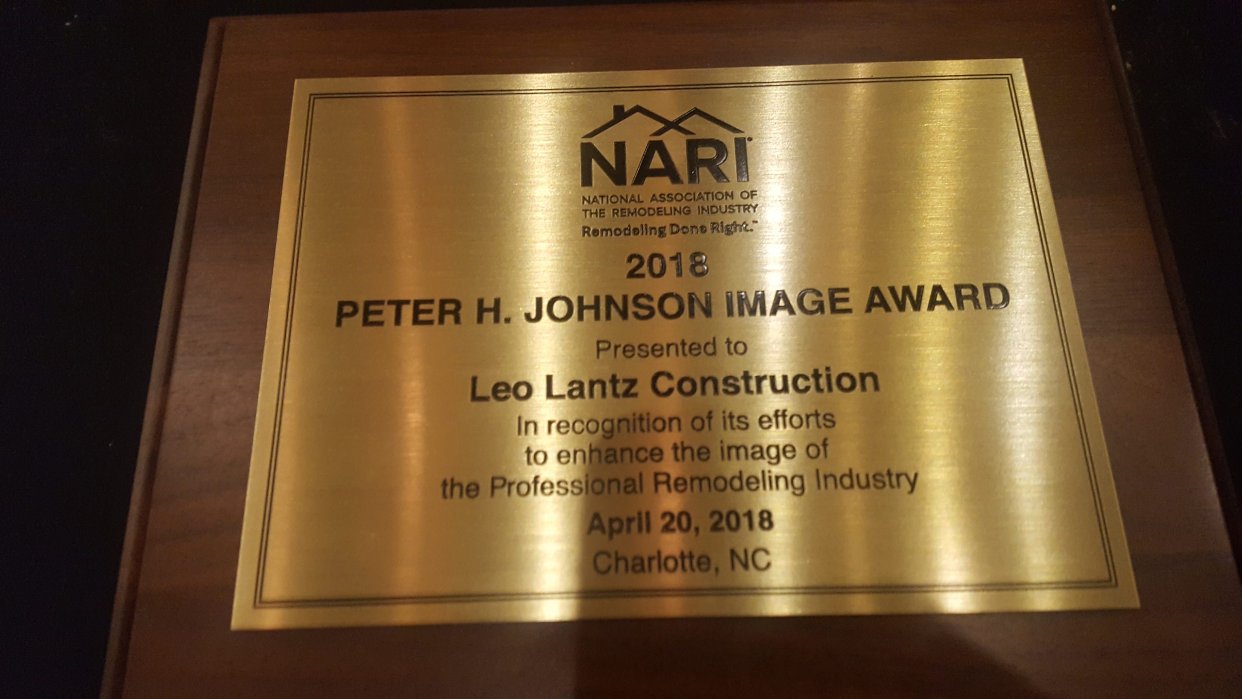 Leo Lantz Construction Honored By NARI Central Virginia with Multiple Awards