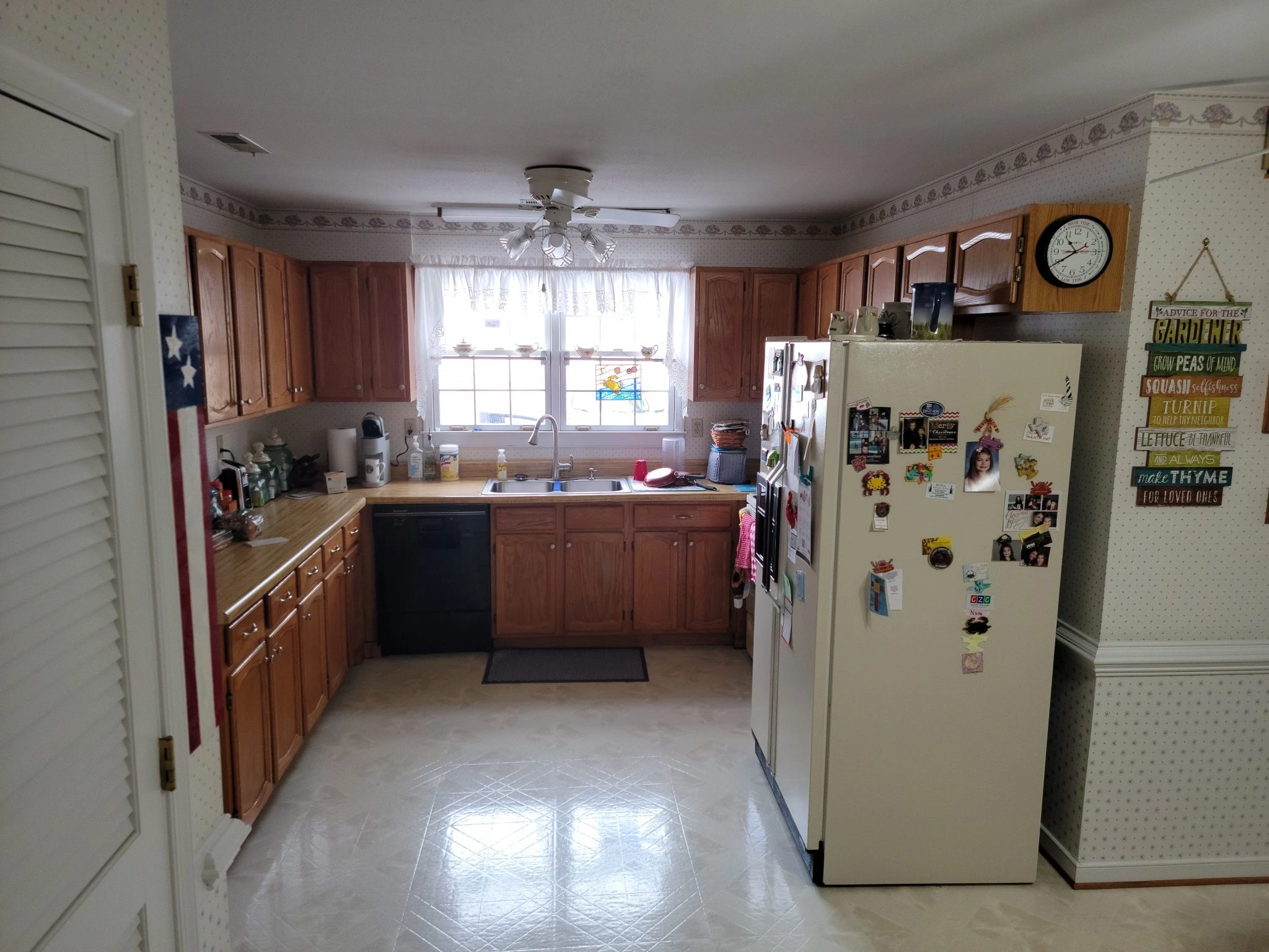 Kitchen cabinets and sink