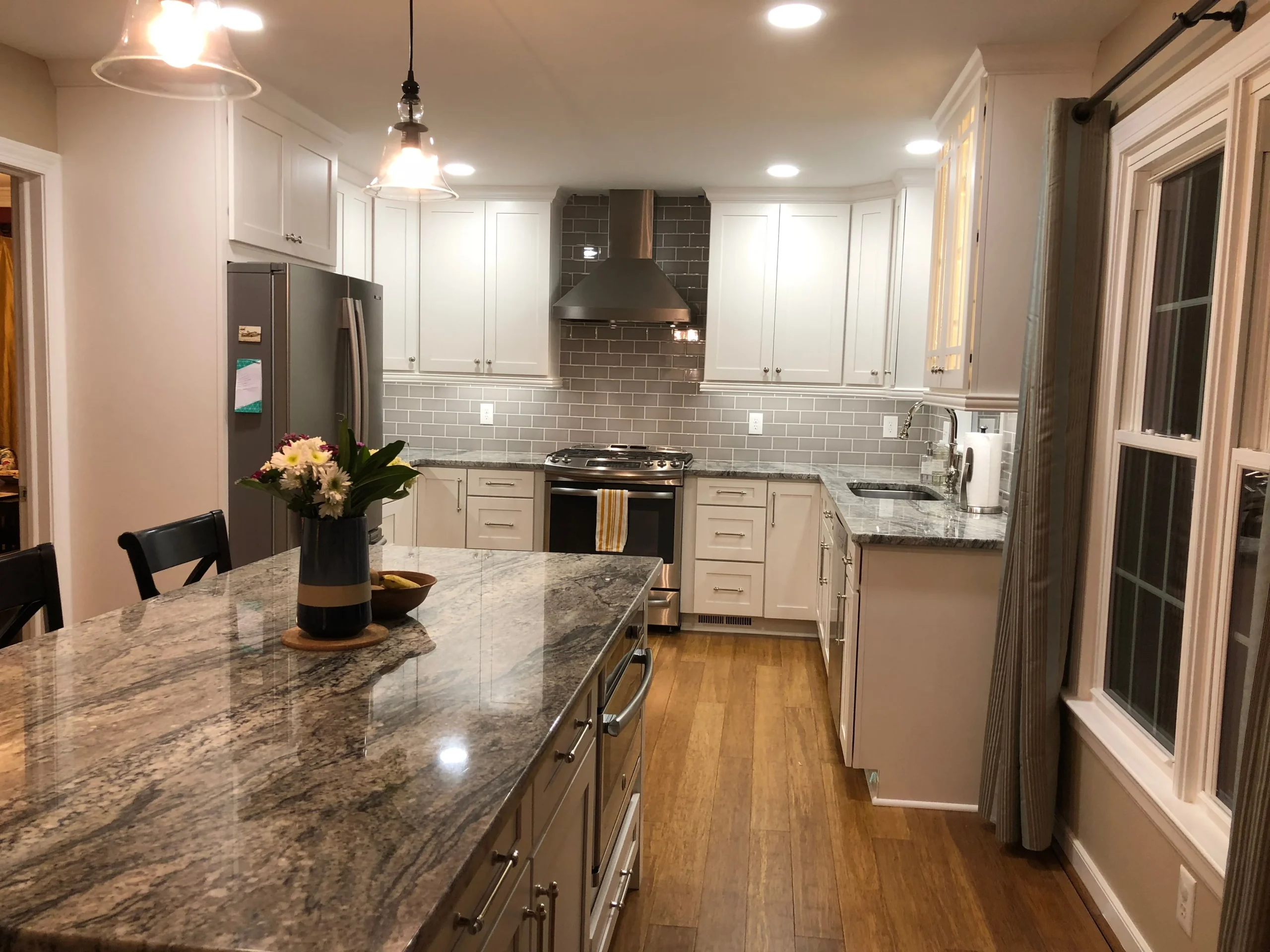 Kitchen cabinets and sink